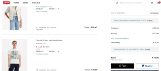 25% korting op alles bij Levi's