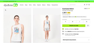 Camiseta Tirantes Mujer Stitch por 1,99€