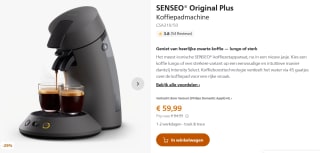 Philips Senseo Original Plus CSA210/50 voor €34,99 na cashback in de Philips store