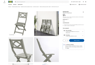 Silla IKEA jardín gris plegable por solo 14,99€