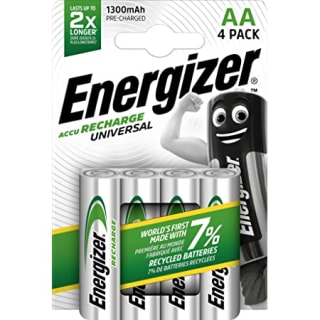 Energizer - Recargables, Pack de 4 pilas AA por 3,99€.