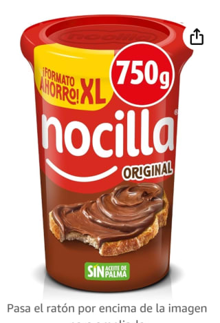 Nocilla, Original Crema al cacao con avellanas sin aceite de palma 750 g por 4,41€