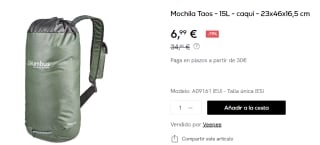 Mochila Taos - 15L marca Columbus por 6.99€