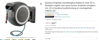 GARDENA Wandslangenbox Rollup XL - 35 Meter - Ø 13 mm voor €167 bij Amazon