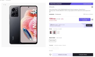 Recopilación Smartphones desde 60,98€ en Miravia