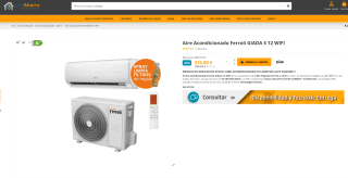 Aire acondicionado Ferroli GIADA S 12 WIFI por solo 315€