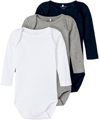 Name it Babykleding Set van 3 Effen Rompertjes voor €7,50 bij Amazon