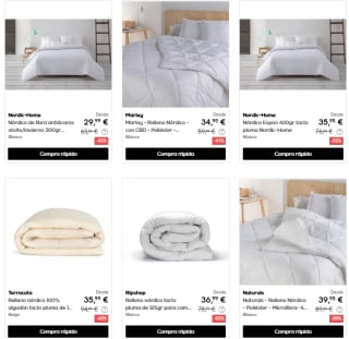 Rellenos nórdicos de calidad desde solo 17,95€