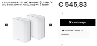 ASUS ZenWiFi BT10 2-pack voor €545,83 bij Caps