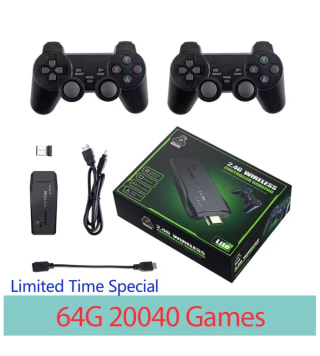 Consola videojuegos Retro Stick M8, controlador inalámbrico 4K, 20000 emuladores, 9 juegos integrados por 13,86€