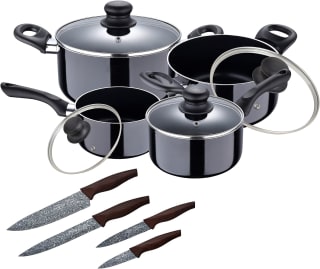 Juego de batería de cocina San Ignacio + 4 chuchillos por 38,67€