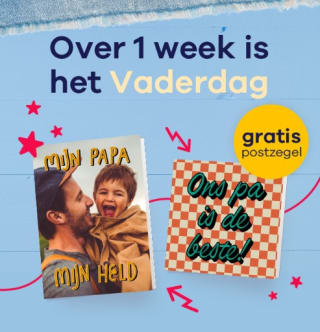 Gratis postzegel bij een vaderdagkaart bij Greetz