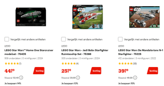 Tot 20% korting op LEGO Star Wars bij Bol.