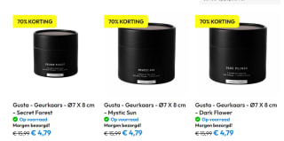 Diverse Gusta geurkaarsen met 70% korting bij Timco