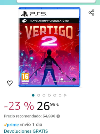 Vertigo 2 VR PlayStation 5 por 26,99€.