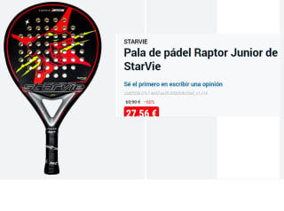 Pala de pádel Junior Raptor de StarVie por 27.56€