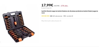 Juego de destornilladores de 26 piezas profesional por 17,99€