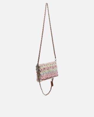 Bolso bandolera pequeño con doble correa y estampdo jacquard por 8,10€