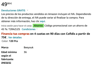 Bloques Magneticos Construccion Niños 120 Piezas por 27,49€