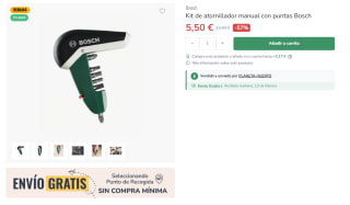 Bosch Kit de atornillador manual con puntas por 5,50€