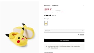 Pikachu pluche pantoffels voor kinderen voor €9,99 bij C&A