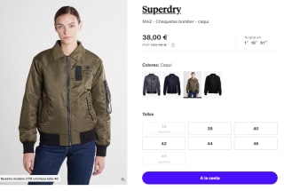 Chaqueta para Mujer Superdry Energy MA2 por 38€