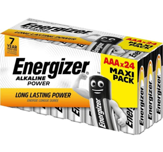 Energizer Alkaline Power, Pack de 24 pilas AAA, larga duración por 9,95€.