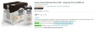 3 Packs de 6 Unidades de Yosoy Avena Barista de 1L por 21.78€
