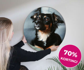 Wandcirkel eigen foto met 70% korting!!