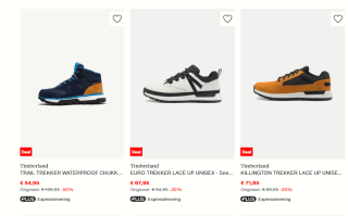 Tot 50% korting op Timberland kinderschoenen bij Zalando
