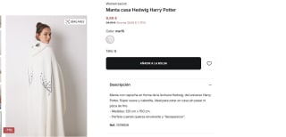 Women'secret Manta casa Hedwig Harry Potter por 9,99€