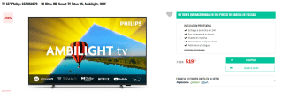TV Philips Ambilight TV 65PUS8079 65“ LED UltraHD Dolby Atmos Titan por 519€