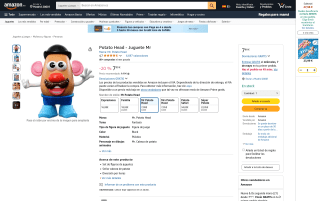 Mr Potato Head juguete para niños con piezas intercambiables por 7,99€