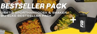 Gratis handdoek en shaker bij aankoop van een bestseller pack bij FuelYourBody