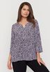 Polera Mujer Manga 3/4 Apl Metálica Morado Print Corona por solo $4.990