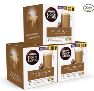 3 cajas de cápsulas de Café con Leche Dolce Gusto 90 cápsulas en total por 15,30€