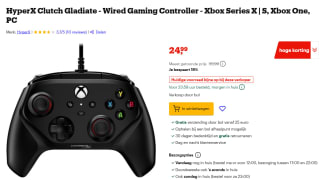HYPERX Clutch Gladiate - Enhanced Bedrade Gaming Controller (Xbox) voor €24,99 bij Bol