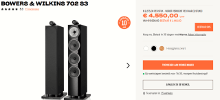 Bowers & Wilkins 702 S3 (Zwart) voor €4.550 per paar bij HiFi Klubben