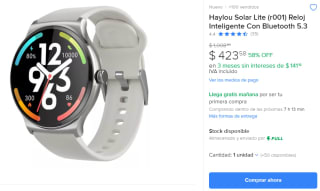 Smartwatch Haylou Solar Lite R001 en oferta