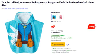 Paw Patrol badponcho voor €9,49 bij Bol