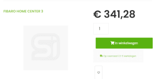 Fibaro Central Home Center 3 voor €341,28 bij Sicomputers