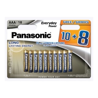 Obtain pack of 18 Panasonic AAA batteries from Dunelm for £2.50