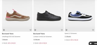 50% + 20% EXTRA korting in de Vans Sale