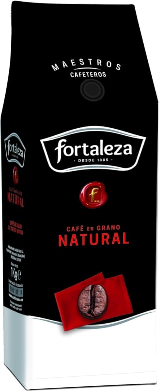 2kg Café Fortaleza en Grano Natural Intensidad Media, Aroma Herbal y Afrutado por 17,48€