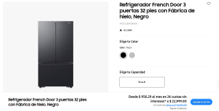 Refrigerador Samsung French Door 3 Puertas por $15,988