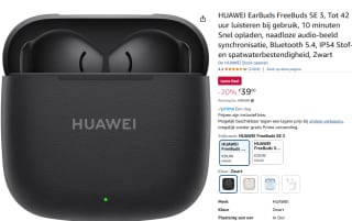 Huawei Freebuds SE 3 Zwart voor €39 bij Amazon