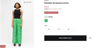 Pantalón de pernera ancha para Mujer Object por 7.99€