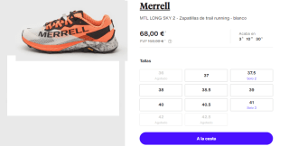 Zapatillas para Mujer Merrell MTL LONG SKY 2 por 68€