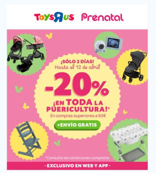 -20% en Puericultura ToysRus.