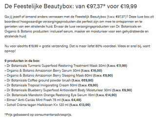 Feestelijke Beautybox voor €19,99 via Scoupy